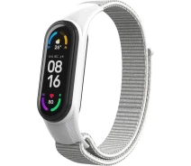 Купить - аксессуар к смарт-чсасам  Ремешок нейлоновый ArmorStandart для Xiaomi Mi Band 7/6/5/4 White (ARM67840)