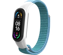 Купить - аксессуар к смарт-чсасам  Ремешок нейлоновый ArmorStandart для Xiaomi Mi Band 7/6/5/4 Light Blue (ARM69066)