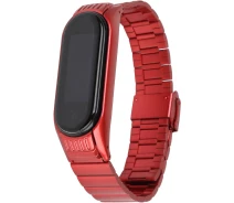 Купить - аксессуар к смарт-чсасам  Ремешок ArmorStandart Metal Band Link 603 для Xiaomi Mi Band 6/5 Red (ARM59068)