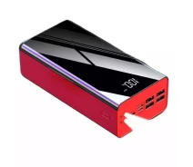 Купить - power bank  Портативная батарея Power Bank 60000 mAh повербанк с экраном и фонариком 115 Red (15342)