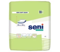 Купить - одноразовую пеленку  Пеленки для младенцев Seni Soft Basic 60х60 см 10 шт (5900516692452)