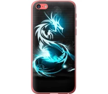 Купить - чехол для смартфона  Чехол 2d пластиковый на телефон iPhone 5c Бело-голубой огненный дракон "113t-23-1529"