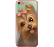 Купить - чехол для смартфона  Чехол 2d пластиковый на телефон iPhone 5c Нарисованный йоркширский терьер "928t-23-1529"