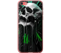 Купить - чехол для смартфона  Чехол 2d пластиковый на телефон iPhone 5c Череп-часы "4100t-23-1529"