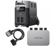 Купить - зарядную станцию  Комплект энергонезависимости EcoFlow PowerStream 600Вт и зарядная станция Delta Pro