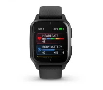 Купить - смарт-часы  Garmin Venu Sq 2 – Music Edition Slate Aluminum Bezel with Black Case and Silicone Band (010-02700-00/10/80)
