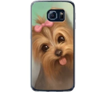Купить - чехол для смартфона  Чехол 2d пластиковый на телефон Samsung Galaxy S6 G920 Нарисованный йоркширский терьер "928t-80-1529"