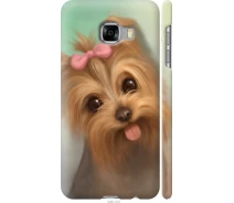 Купить - чехол для смартфона  Чехол 3d пластиковый матовый на телефон Samsung Galaxy C5 C5000 Нарисованный йоркширский терьер "928m-301-1529"