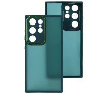 Купить - чехол для смартфона  Чехол Fiji Lens для Samsung Galaxy S23 Ultra (S918) бампер матовый с защитой блока камер Dark Green
