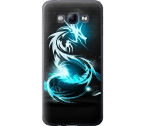 Купить - чехол для смартфона  Чехол силиконовый на телефон Samsung Galaxy A8 A8000 Бело-голубой огненный дракон "113u-135-1529"