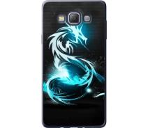 Купить - чехол для смартфона  Чехол силиконовый на телефон Samsung Galaxy A7 A700H Бело-голубой огненный дракон "113u-117-1529"