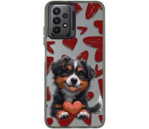 Купить - чехол для смартфона  TPU+PC Чехол TakiTaki Love magic glow для Samsung Galaxy A73 5G (Lovely dog / Black) (1701361)