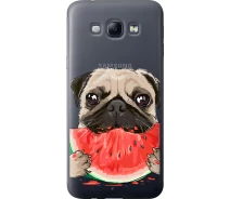 Купить - чехол для смартфона  Чехол силиконовый на телефон Samsung Galaxy A8 A8000 Мопс и арбуз "4665u-135-1529"