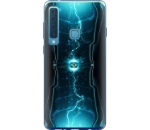 Купить - чехол для смартфона  Чехол силиконовый на телефон Samsung Galaxy A9 (2018) Молнии в цилиндре "120u-1503-1529"