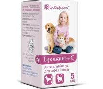Купить - противопаразитарное средство для кота  Ветпрепарат Бровафарма Брованол С р-н ор. 5 гр(4820012503650)