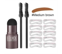Купить - пудру для бровей  Набор для макияжа бровей EElhoe Eyebrow Stamp Kit Dark Brown Темно-коричневый