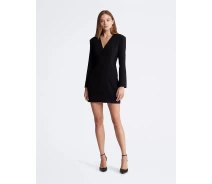Купить - повседневное платье  Женское мини-платье Calvin Klein с V-образным вырезом 1159804835 (Черный, 10)