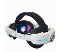 Купить - аксессуар для очков виртуальной реальности  Спортивный RGB ремешок для головы с батареей для Meta Quest 3 White
