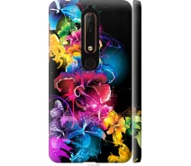 Купить - чехол для смартфона  Чехол 3d пластиковый матовый на телефон Nokia 6.1 Абстрактные цветы "511m-1628-1529"