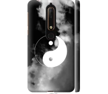 Купить - чехол для смартфона  Чехол 3d пластиковый матовый на телефон Nokia 6.1 Инь и Янь "4389m-1628-1529"