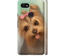 Купить - чехол для смартфона  Чехол 3d пластиковый матовый на телефон Google PixeL 2 XL Нарисованный йоркширский терьер "928m-1643-1529"