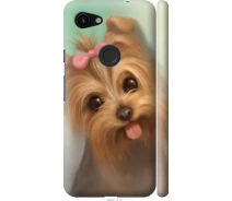Купить - чехол для смартфона  Чехол 3d пластиковый матовый на телефон Google Pixel 3a XL Нарисованный йоркширский терьер "928m-1713-1529"
