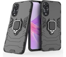 Купить - чехол для смартфона  Чехол Fiji Ring для Oppo A78 5G (CPH2483 / CPH2495) бронированный бампер с кольцом подставкой черный