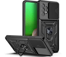 Купить - чехол для смартфона  Чехол Fiji Camera Defence для Samsung Galaxy A73 5G (A736) бампер с защитой камеры и подставкой Black