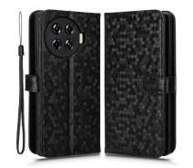 Купить - чехол для смартфона  Чехол Deexe Rhombus Book для TECNO Spark 20 Pro+ - Black