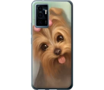 Купить - чехол для смартфона  Чехол силиконовый на телефон Vivo V23e Нарисованный йоркширский терьер "928u-2641-1529"