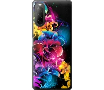 Купить - чехол для смартфона  Чехол силиконовый на телефон Sony Xperia 10 II Абстрактные цветы "511u-2528-1529"