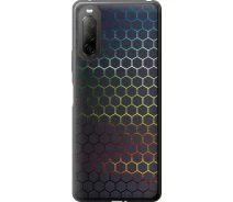 Купить - чехол для смартфона  Чехол силиконовый на телефон Sony Xperia 10 II Переливающиеся соты "498u-2528-1529"