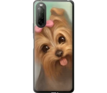 Купить - чехол для смартфона  Чехол силиконовый на телефон Sony Xperia 10 II Нарисованный йоркширский терьер "928u-2528-1529"
