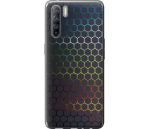 Купить - чехол для смартфона  Чехол силиконовый на телефон Oppo Reno 3 Переливающиеся соты "498u-1901-1529"