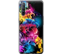 Купить - чехол для смартфона  Чехол силиконовый на телефон Oppo Reno 3 Абстрактные цветы "511u-1901-1529"