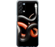 Купить - чехол для смартфона  Чехол силиконовый на телефон OnePlus Nord N200 5G Красно-черная змея на черном фоне "4063u-2956-1529"