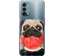 Купить - чехол для смартфона  Чехол силиконовый на телефон OnePlus Nord N200 Мопс и арбуз "4665u-2384-1529"