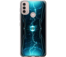 Купить - чехол для смартфона  Чехол силиконовый на телефон Motorola E40 Молнии в цилиндре "120u-2660-1529"