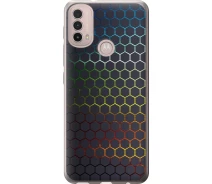 Купить - чехол для смартфона  Чехол силиконовый на телефон Motorola E40 Переливающиеся соты "498u-2660-1529"