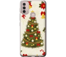 Купить - чехол для смартфона  Чехол силиконовый на телефон Motorola E40 Новогодняя елка "4198u-2660-1529"