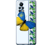 Купить - чехол для смартфона  Чехол силиконовый патриотический на телефон Infinix Note 11 Pro Желто-голубая бабочка "1054u-2865-1529"