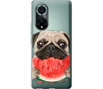 Купить - чехол для смартфона  Чехол силиконовый на телефон Huawei Nova 9 Pro Мопс и арбуз "4665u-2503-1529"
