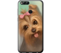 Купить - чехол для смартфона  Чехол силиконовый на телефон Huawei Honor 7X Нарисованный йоркширский терьер "928u-1139-1529"