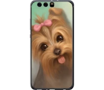 Купить - чехол для смартфона  Чехол силиконовый на телефон Huawei P10 Plus Нарисованный йоркширский терьер "928u-963-1529"