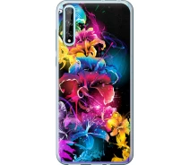 Купить - чехол для смартфона  Чехол силиконовый на телефон Huawei P Smart S Абстрактные цветы "511u-1813-1529"