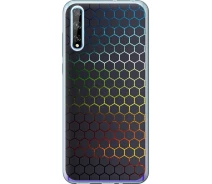 Купить - чехол для смартфона  Чехол силиконовый на телефон Huawei P Smart S Переливающиеся соты "498u-1813-1529"