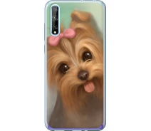 Купить - чехол для смартфона  Чехол силиконовый на телефон Huawei P Smart S Нарисованный йоркширский терьер "928u-1813-1529"