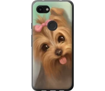 Купить - чехол для смартфона  Чехол силиконовый на телефон Google Pixel 3a XL Нарисованный йоркширский терьер "928u-1713-1529"