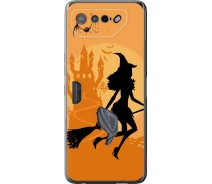 Купить - чехол для смартфона  Чехол силиконовый на телефон Asus Rog Phone 7 Ведьма на метле "1184u-3405-1529"