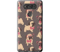 Купить - чехол для смартфона  Чехол 2d пластиковый на телефон LG V20 мопсики 2 "4362t-787-1529"